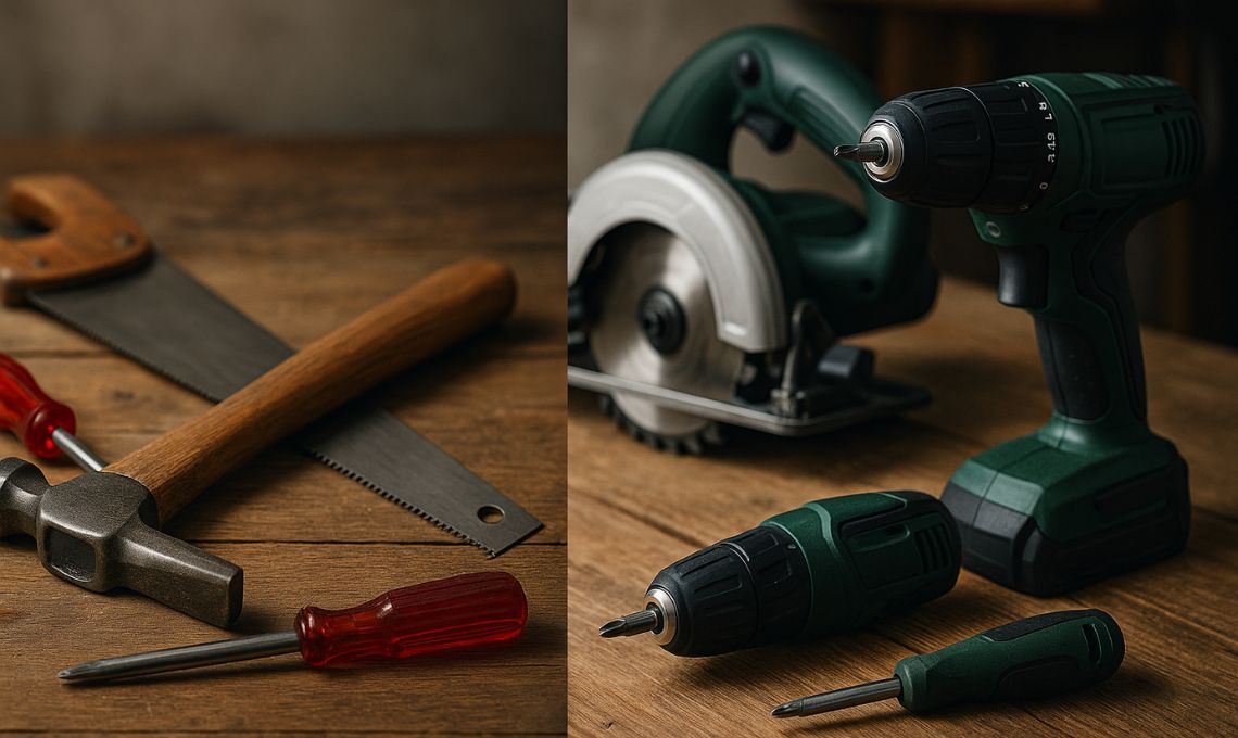 Guía rápida: diferencias entre herramientas manuales y eléctricas